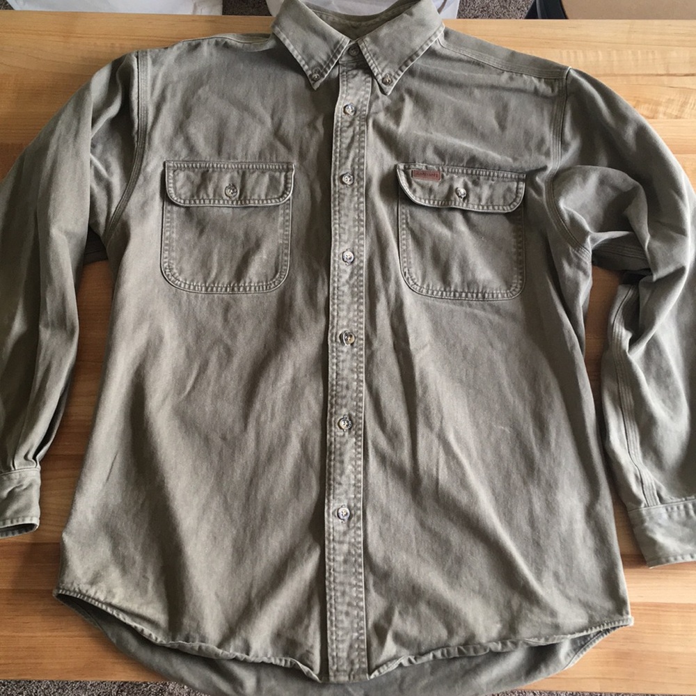 Carhartt Men's Sandstone Cotton Twill Workshirt, M
